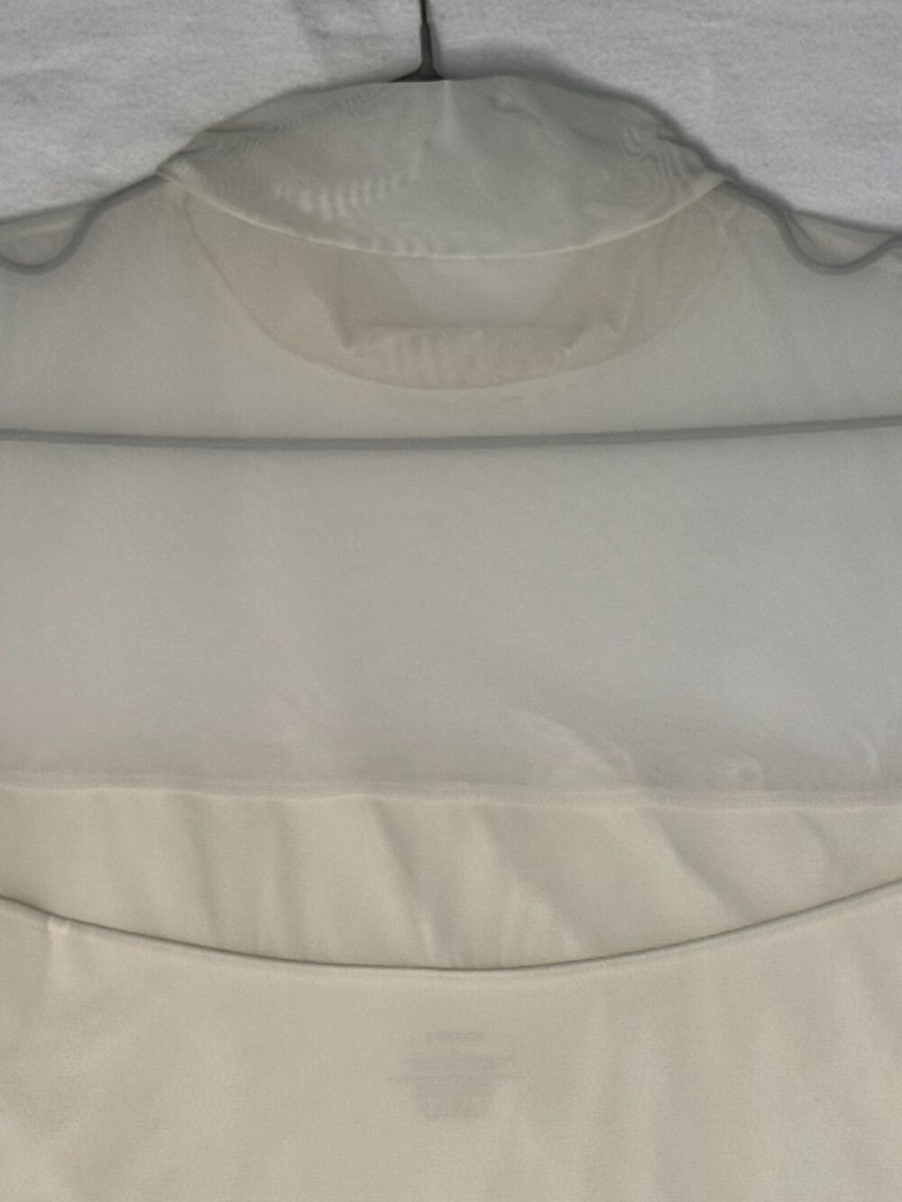 SUUKSESS Cream Mesh Ruched Long Sleeve Top Size Large - Picture 6 of 7